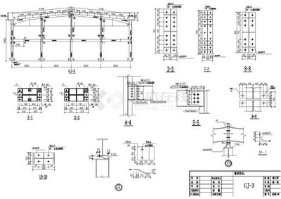 二層獨立基礎鋼結構超市建筑結構施工圖(6度抗震)
